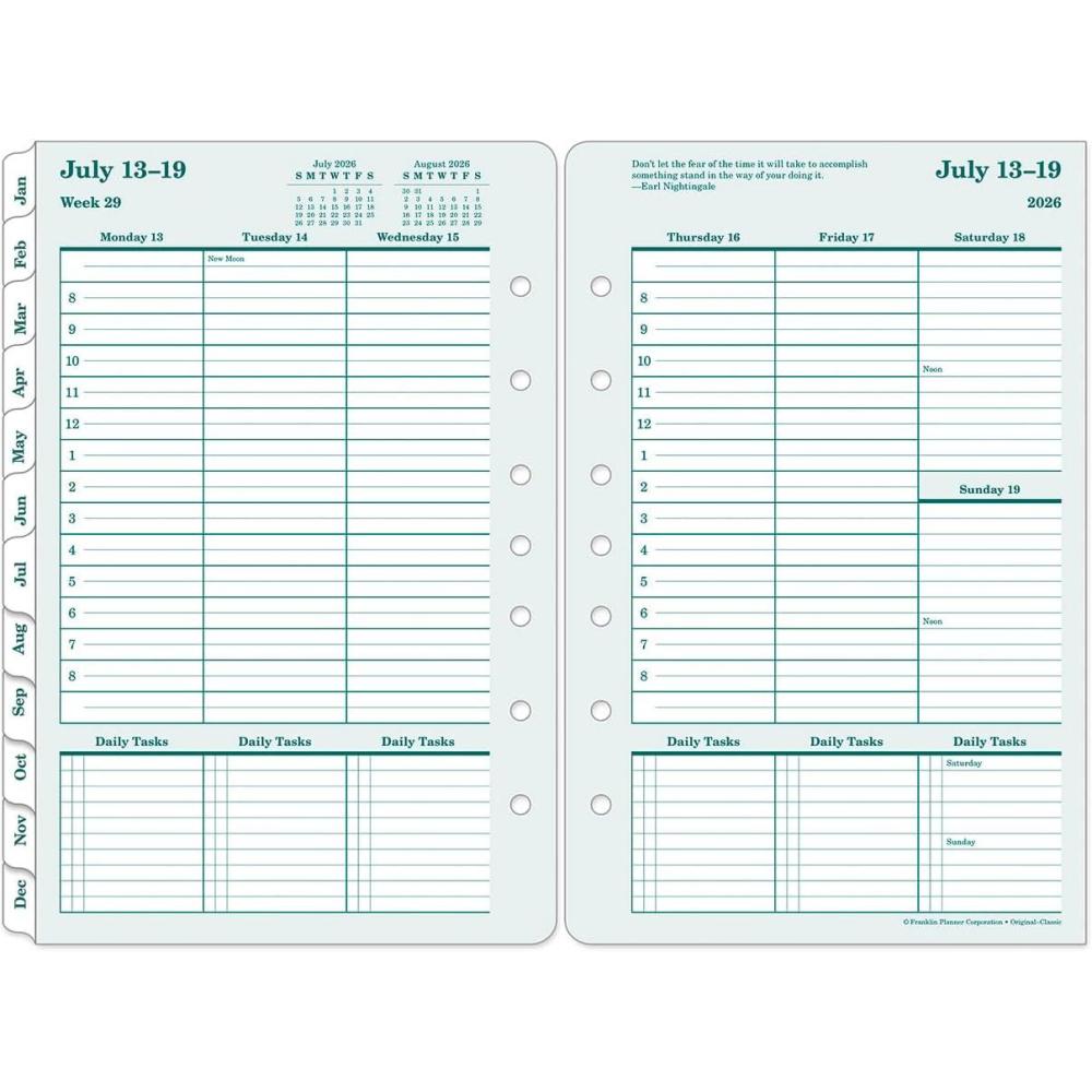 image:imageFranklinCovey Original Planner Refill Weekly RingBound Classic Apr 2026 Mar 2027Jul 2026 Jun 2027