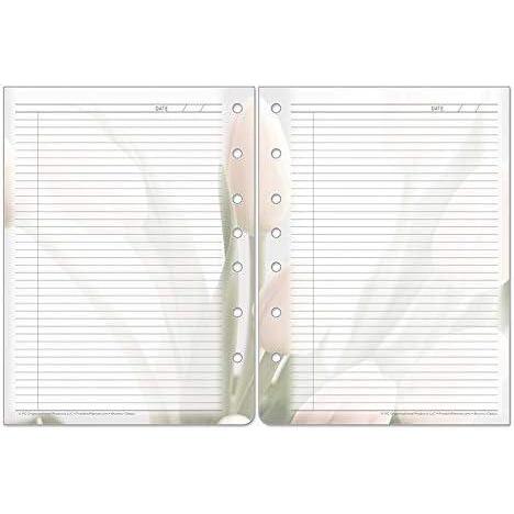 image:imageFranklinCovey PinkGreen Blooms CutAway Daily Note Pages for FranklinCovey Planners Lined Pages with Removal Top Portions Expansion Pages Classic Package of 50Classic Size