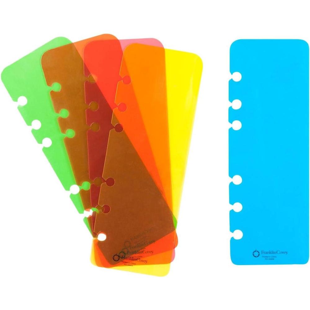 image:imageFranklinCovey  RingBound Pagefinder for FranklinCovey Planners  Color Code Day Planners for Quick Reference Compact MultiColor 5 PackCompact Size