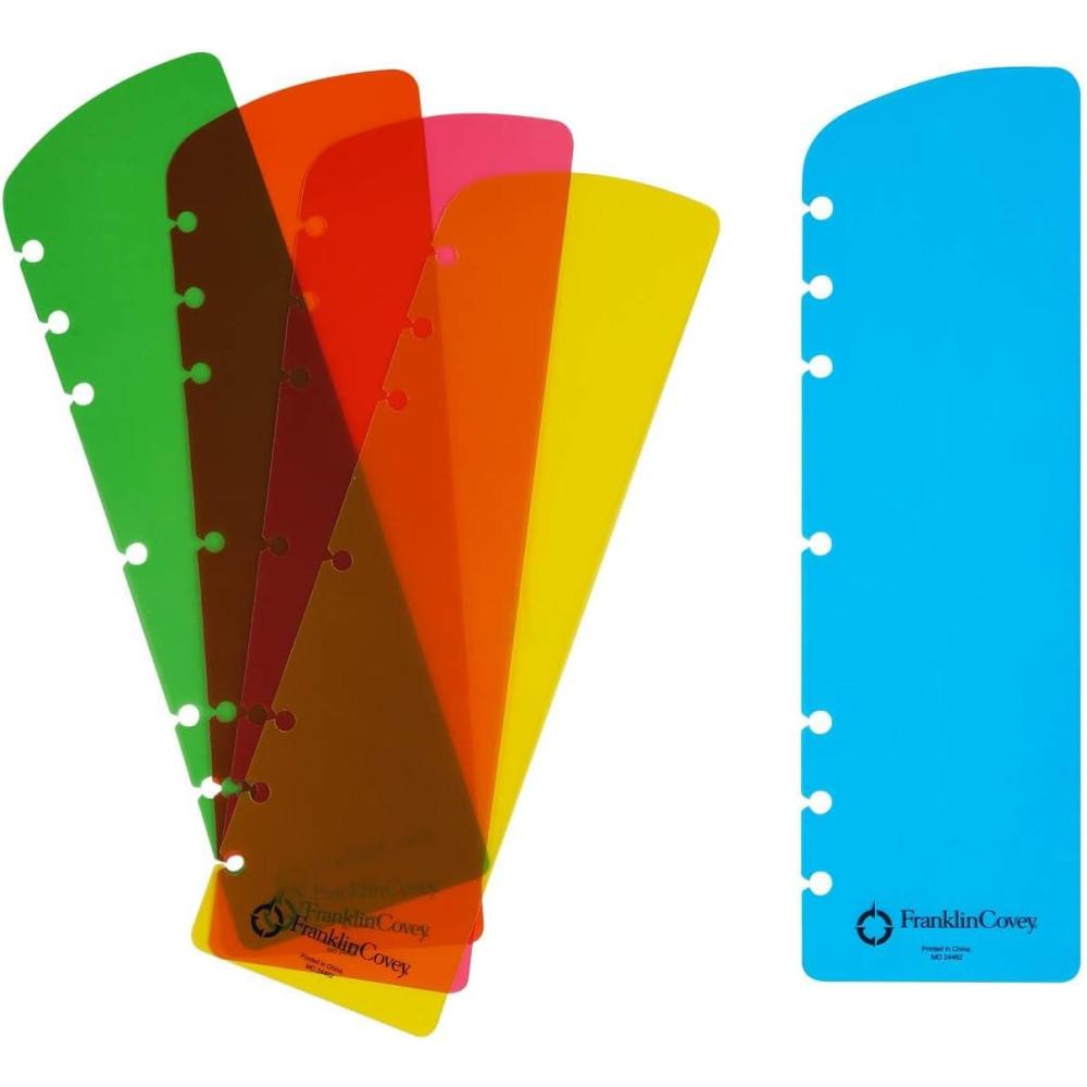 image:imageFranklinCovey  RingBound Pagefinder for FranklinCovey Planners  Color Code Day Planners for Quick Reference Compact MultiColor 5 PackMonarch Size