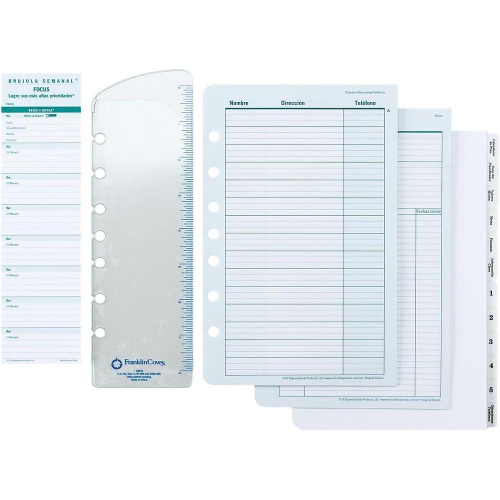 image:imageFranklinCovey Spanish Original Starter Pack for FranklinCovey Planners RingBound Planner Not Included ClassicClassic Size