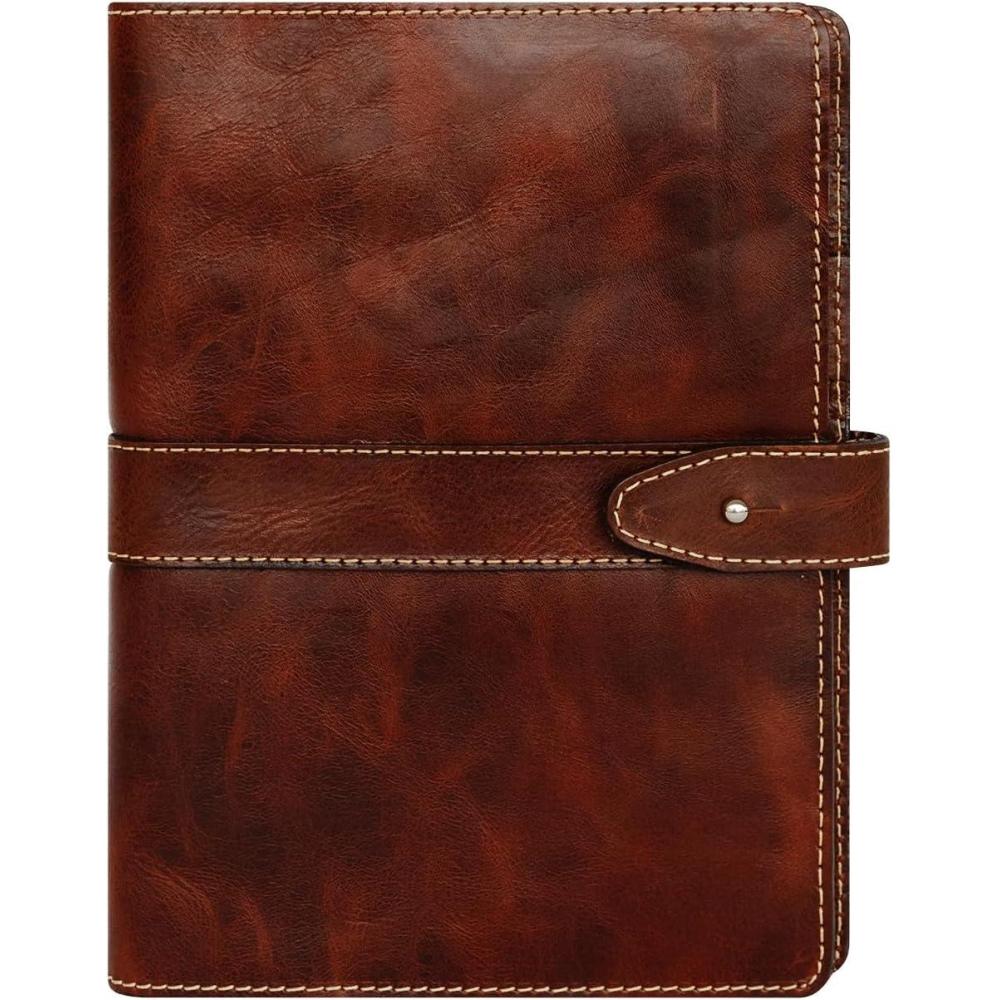 image:imageFranklinCovey Torino Cover for WireBound FranklinCovey Planners Genuine Leather Snap Closure Classic BlackCognac
