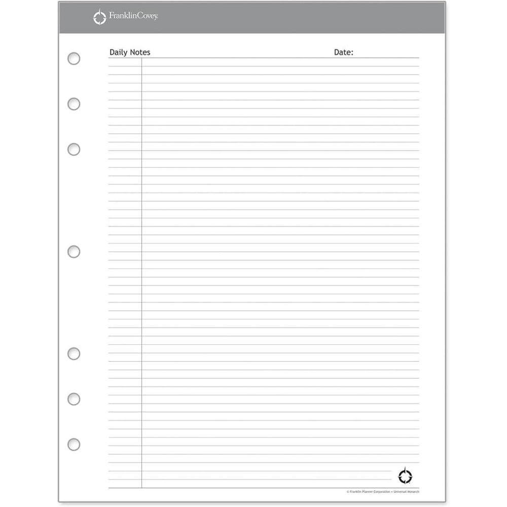 image:imageFranklinCovey Universal Portfolio Notepads for FranklinCovey Planners Lined Pages Functional Pad for NoteTaking Classic 3 NotepadsMonarch Size