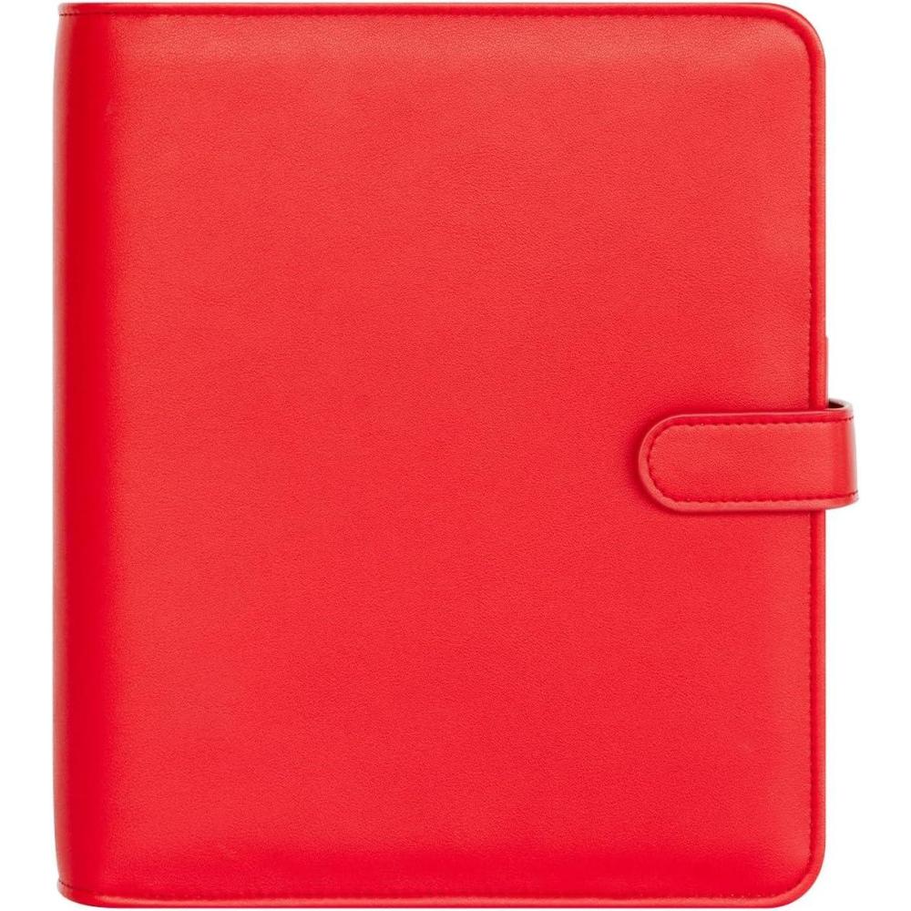 image:imageFranklinCovey Viola Simulated Leather Snap Binder Classic Scarlet Red