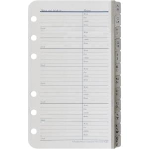 image:imageFranklinCovey  AddressPhone Tabs for RingBound FranklinCovey Planners  Record Emails Phone Numbers and Addresses Classic 24 TabsPocket Size