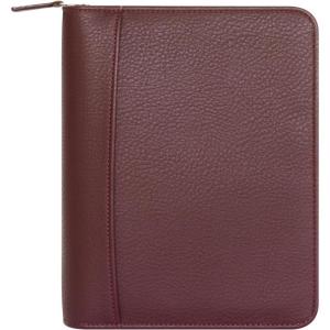 image:imageFranklinCovey  Charlie Binder for RingBound FranklinCovey Planners  Genuine Leather  Zipper Closure Compact BlueBurgundy