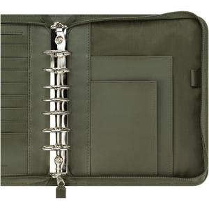 image:imageFranklinCovey  FC Signature RingBound Binder for FranklinCovey Planners  Leather  Zipper Binder Classic OliveOlive