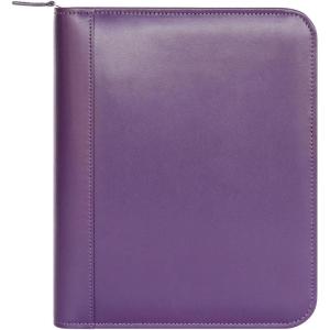 image:imageFranklinCovey  FC Signature RingBound Binder for FranklinCovey Planners  Leather  Zipper Binder Classic OlivePlum