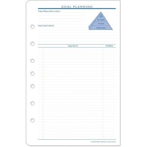 image:imageFranklinCovey  Goal Planning Form for RingBound FranklinCovey Planners  Track Missions Goals and Steps to Get There Classic 50 SheetsClassic Size