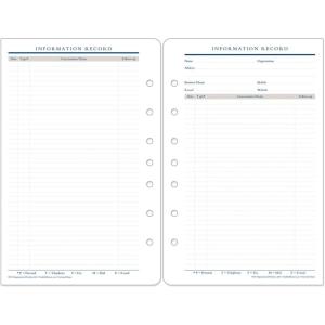 image:imageFranklinCovey  Information Record Form for RingBound FranklinCovey Planners  Pages for Meetings Events or Projects to Record Notes Classic 50 SheetsClassic Size