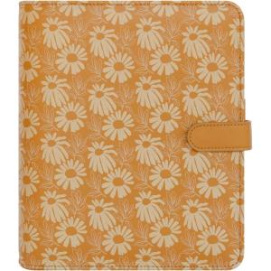 image:imageFranklinCovey  Modern Floral Simulated Leather Snap Binder Classic Yellow