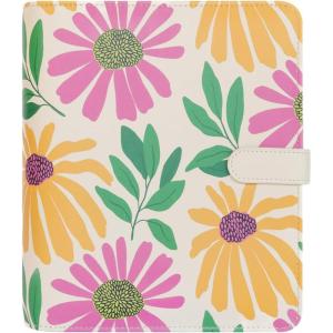 image:imageFranklinCovey  Modern Floral Snap Simulated Leather Binder Classic Pink