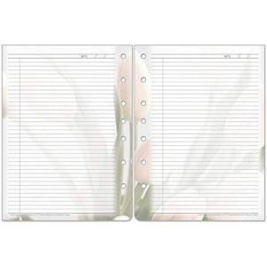 image:imageFranklinCovey  PinkGreen Blooms CutAway Daily Note Pages for FranklinCovey Planners  Lined Pages with Removal Top Portions  Expansion Pages Classic Package of 50Classic Size