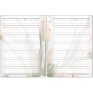 image:imageFranklinCovey  PinkGreen Blooms CutAway Daily Note Pages for FranklinCovey Planners  Lined Pages with Removal Top Portions  Expansion Pages Classic Package of 50Compact Size