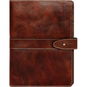 image:imageFranklinCovey  Torino Cover for WireBound FranklinCovey Planners  Genuine Leather  Snap Closure Classic BlackCognac