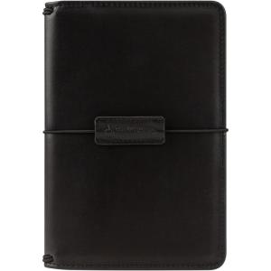 image:imageFranklinCovey  Travelers Cover for WireBound FranklinCovey Planners  Genuine Leather  Elastic Closure Compact BlackBlack