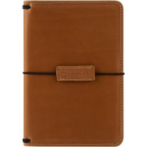 image:imageFranklinCovey  Travelers Cover for WireBound FranklinCovey Planners  Genuine Leather  Elastic Closure Compact BlackTawny