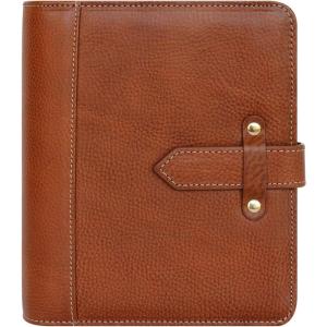 image:imageFranklinCovey  Vintage Aurora RingBound Binder for FranklinCovey Planners  Leather  Strap Binder Compact ChestnutChestnut